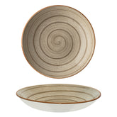 Bonna China Earth dia.11" h:2.5" 57 oz. Round Brown Porcelain Bowl (Set of 2)